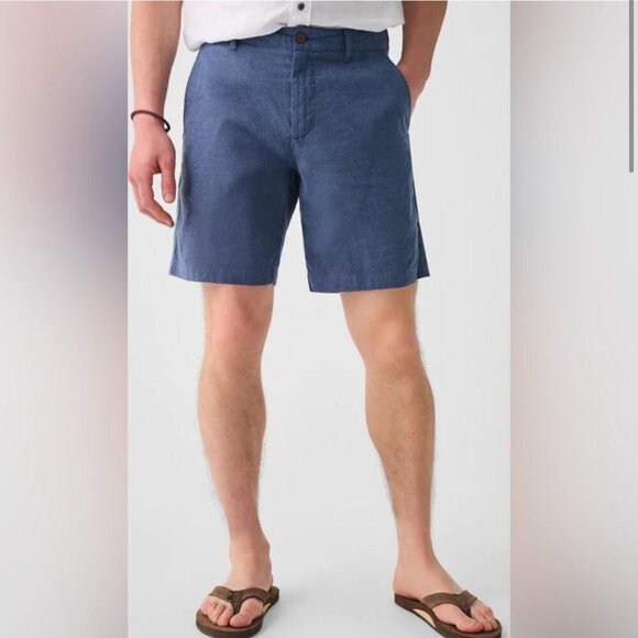 Faherty Tradewinds men's linen blend light blue shorts size 31 - Picture 2 of 12